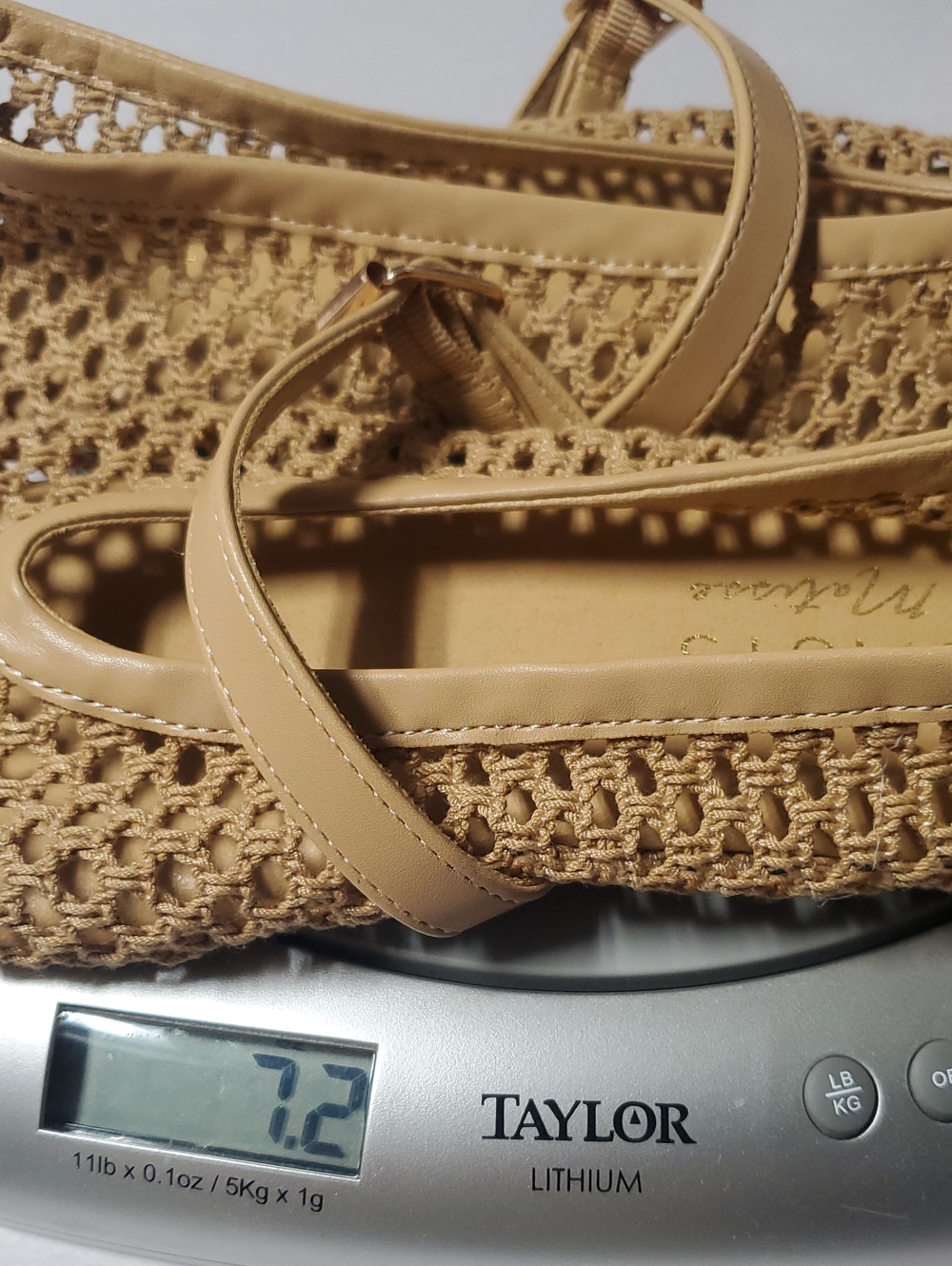 Coconuts By Matisse Nolita Fishnet Mary Jane Ballet Flat in Tan Size 8 - Picture 11 of 11